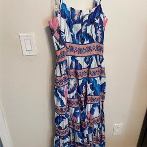 Colorful Floral Maxi Dress farm rio